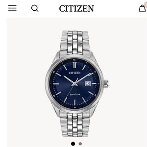 Citizen silver men’s watch new with tag but not attached. Worn a few times
